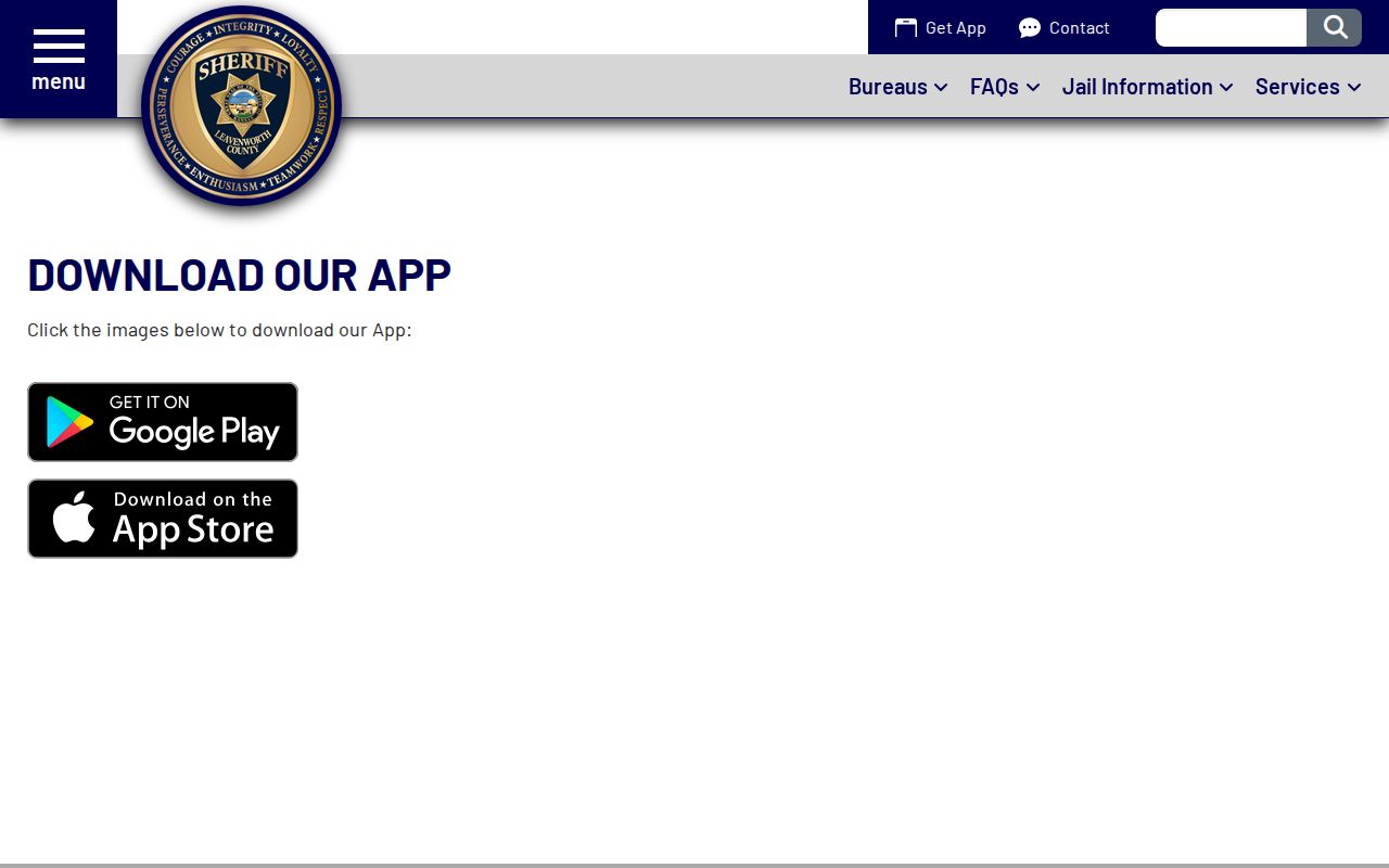 Leavenworth County Sheriff app for warrant and booking access